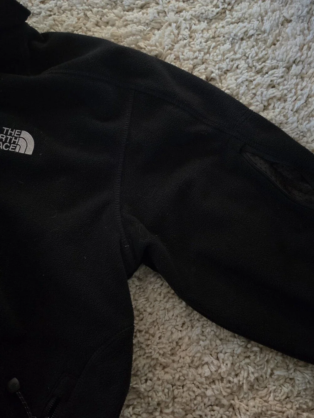 North Face Mens Windwall Black Softshell Fleece Full Zip Jacket